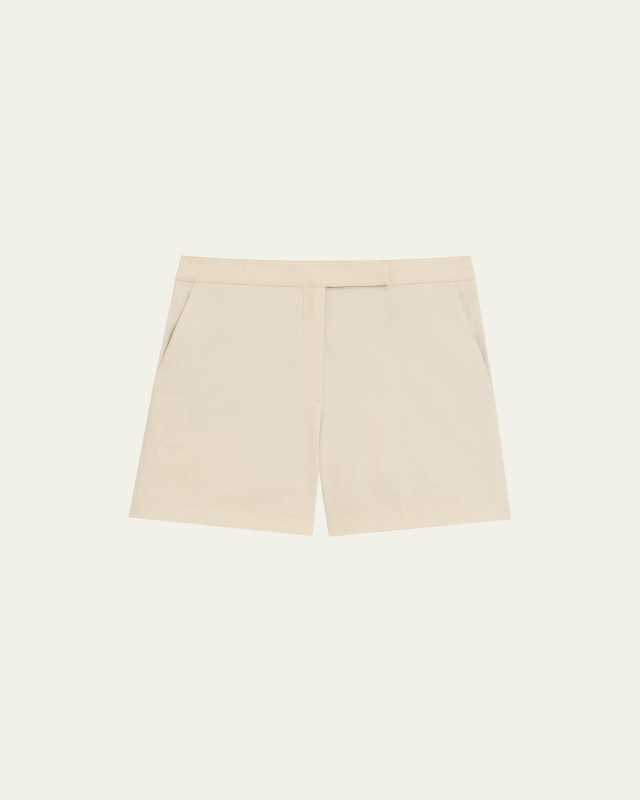 Waist Tab Linen-Blend Shorts
